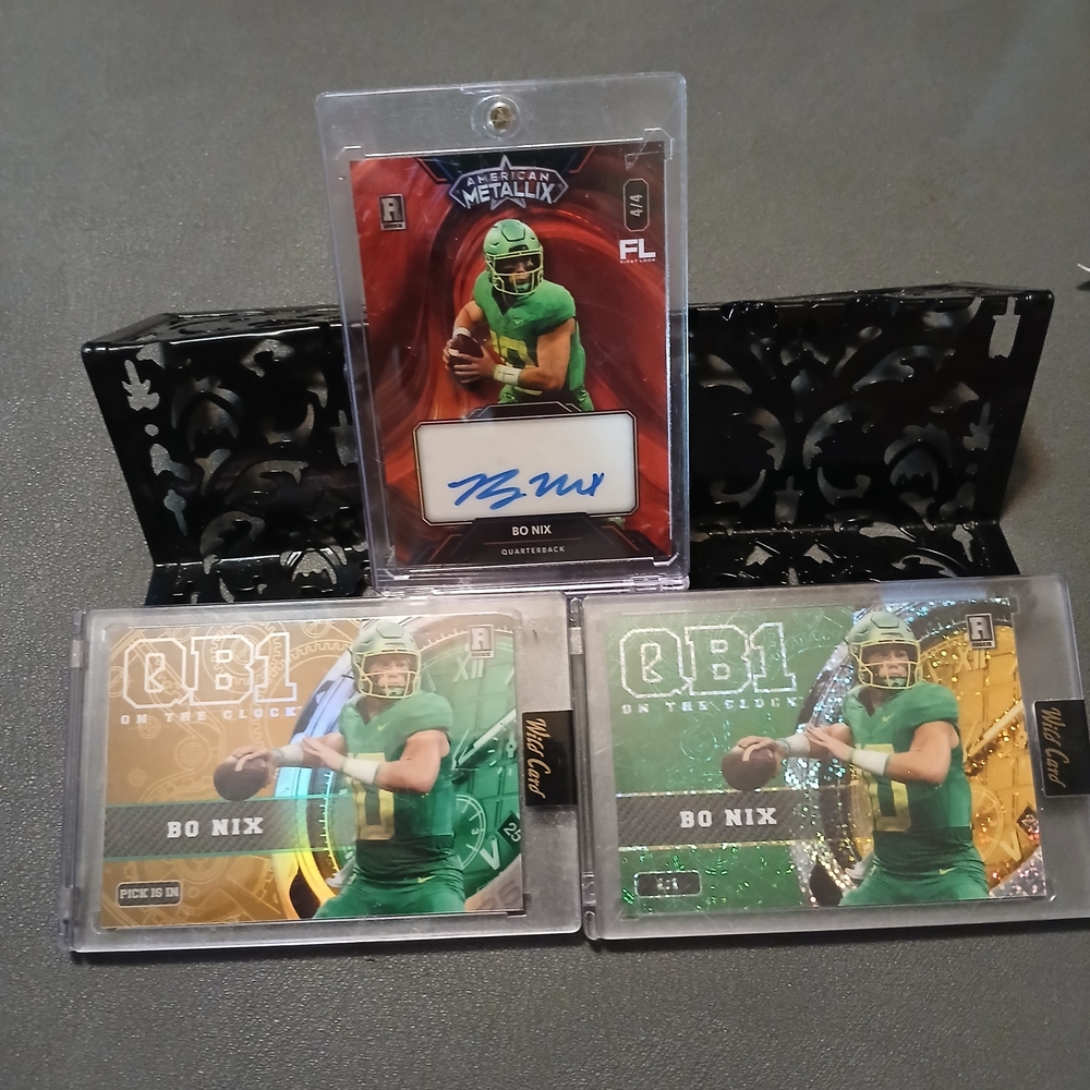 Bo Nix Football Trading Card Set - Green and Gold